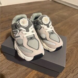 New Balance 9060 Kids Beige and Gray Sneakers